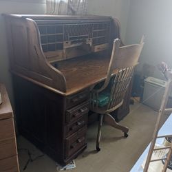 Antique Desk And Chair