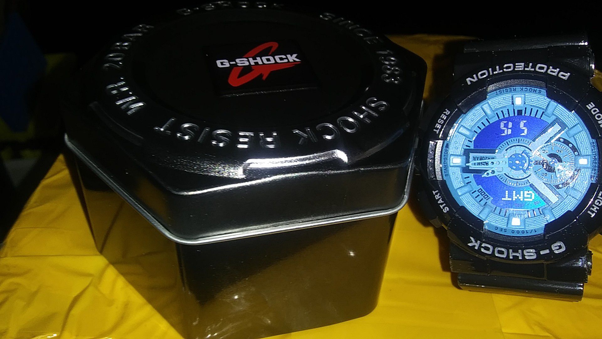 Brand new g shock watch with case .