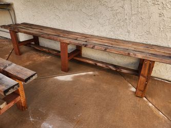 Wood benches. 8' or 4'. Sold Separately