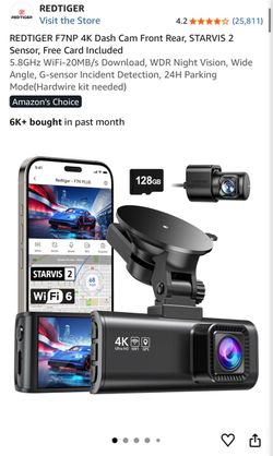 4K dash cam front and rear RedTiger