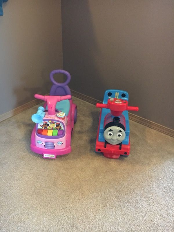 Little Einsteins Pink and Thomas the train ride on toys