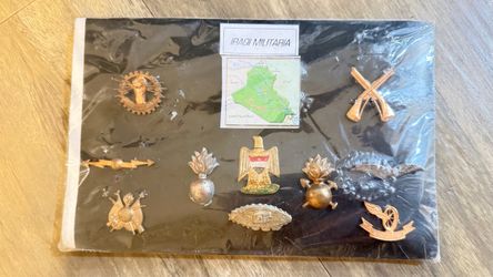 Vintage Iraqi Military Insignia Pins & Badges Militaria Lot