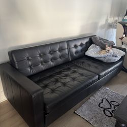 IKIEA MORABO Sleeper sofa, Grann/Bomstad black/wood