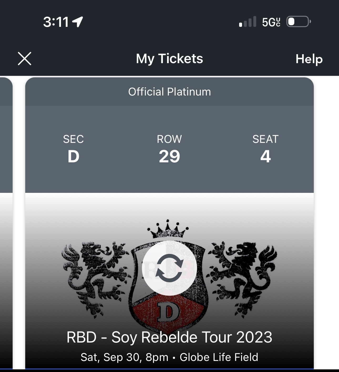 Rebelde Concert Floor Tickets - Soy Rebelde Tour 2023