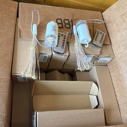 INOOMP 2pcs Lights Led Decor Outdoor Lights Garden Lights Decorative Christmas Party Lights Indoor Decor Lamp Copper Wire Remote Control Chandelier Wh