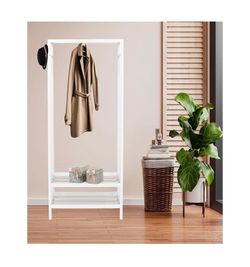 2 Tier Shelve Shoes Garment Coat Rack Hanger