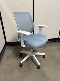 Desk Chair Task Chair Light Blue And White 