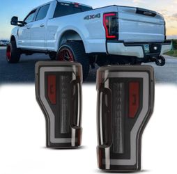 2017-2019 Ford F250 , F350 , F450 , F550 SuperDuty Full LED Bar Smoked Tail Lights