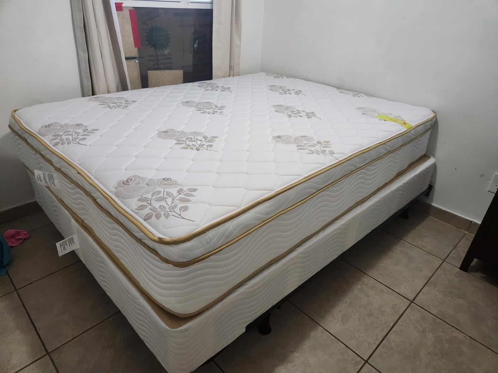 New Queen Mattress And Box Spring 2 Pc Bed Frame Is Not Included