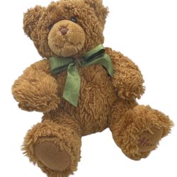 Harrods Freddie Teddy Bear - Brown with Green Ribbon