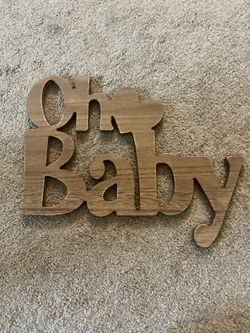 Oh Baby Wooden Decoration