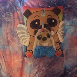 Mama And Baby Pegasus Pug Pillow 