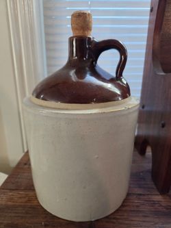 Vintage Western Stoneware Salt Glazed Jug Ceramic Pottery
