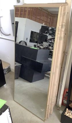 Large Framed mirror, approx 33x75in