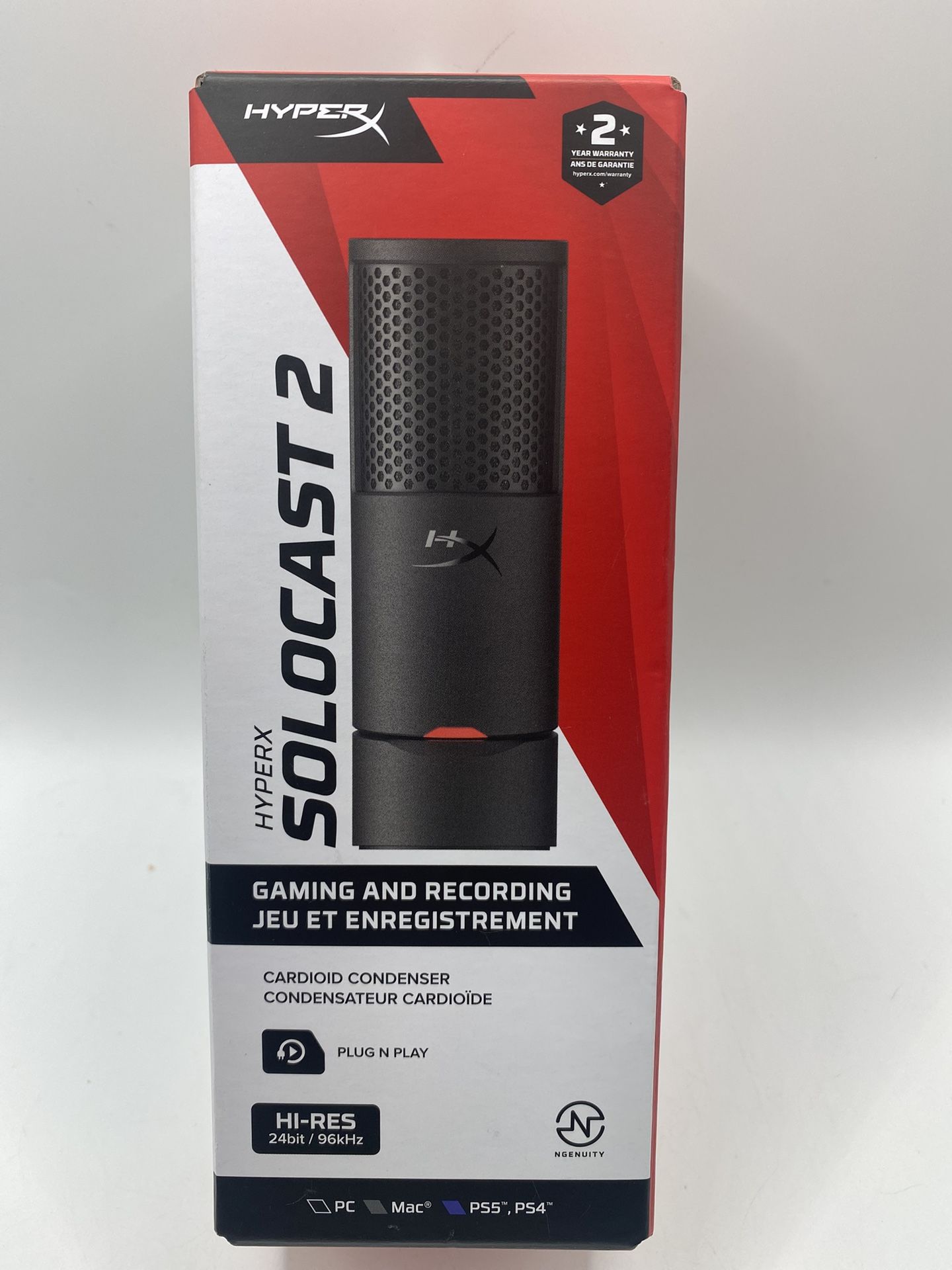 HyperX SoloCast 2 – Gaming and Recording USB Cardioid Condenser Microphone