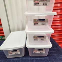 Sterilite Plastic Containers 6 Qt. Pack Of 5