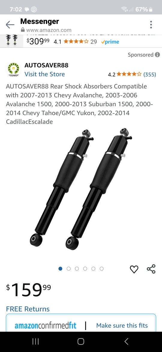 Front shocks..struts/Rear Shocks