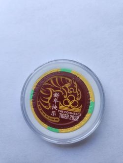 Year of the Tiger Commerce Casino $5 Collectible Chip #0626