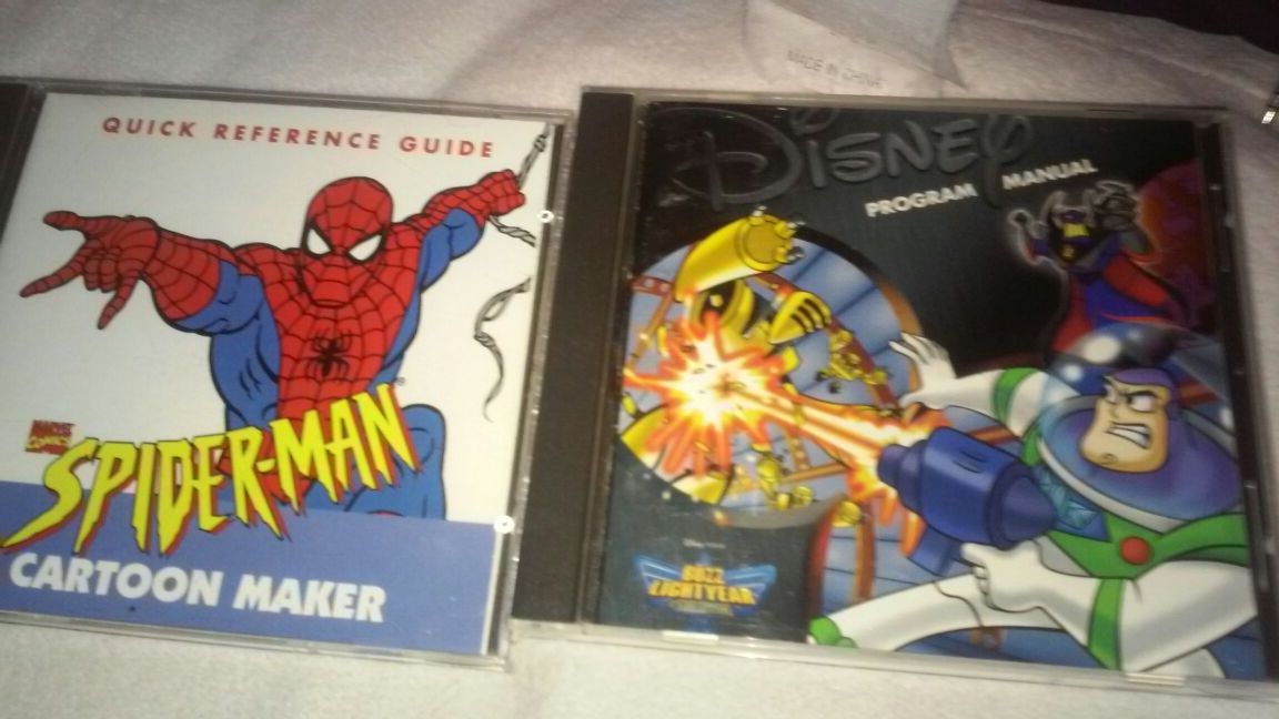 Spiderman & Buzz light year cd-rom