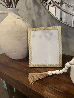 Pottery Barn Gold Weave Picture Frame 
