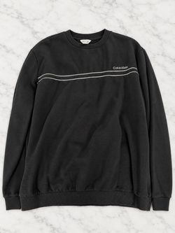 Calvin Klein Men’s Black Stripe Crewneck Sweatshirt XXL