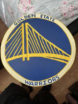 Wooden Golds State Warriors Sign 