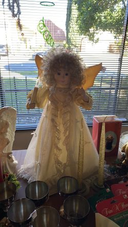 Holiday Christmas Light Up Candle Angel