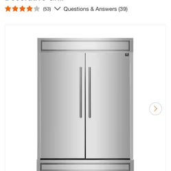 Forno Maderno 2-Piece 56 in. Convertible French Door Refrigerator/Freezer in Stainless Steel, 27.2 cu. ft., Decorative Grill (53) V