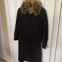 Burberry London Trench Coat Beige Nova Check Liner Womens Size 8 Dark 