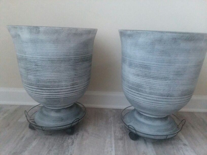 Urn Planters with Plant Caddy