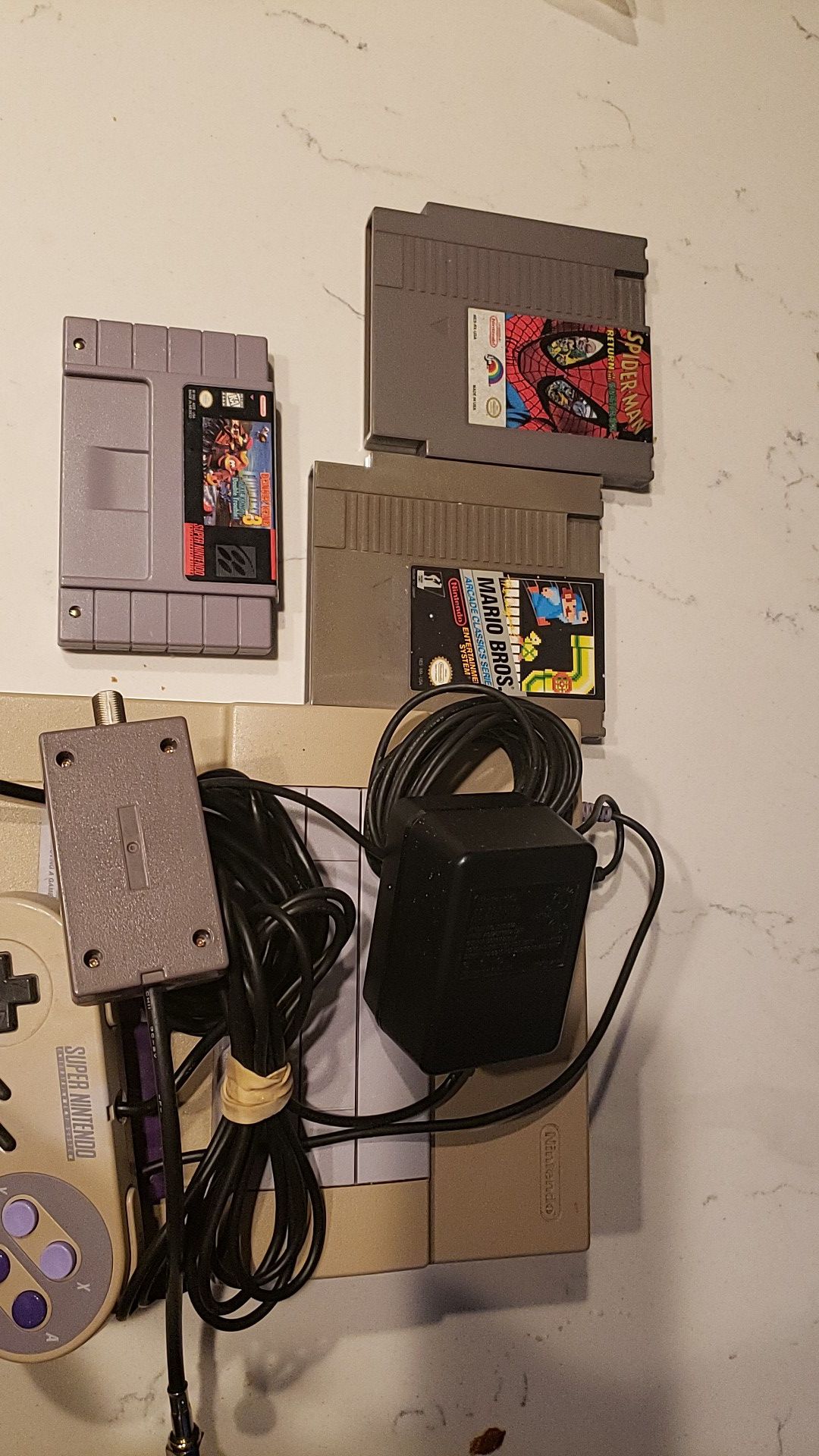 Super nintendo console and games