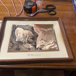 Vintage R. H. Palenske Metal Foil Etched Print Framed “High Game”
