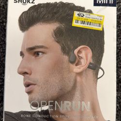 Shokz OpenRun Mini bone conduction sport headphones.  New open box   