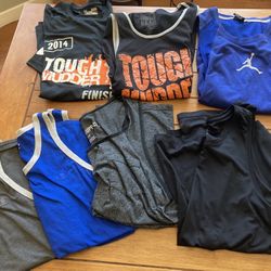 Men 7 Item Shirt Activewear Bundle Medium 