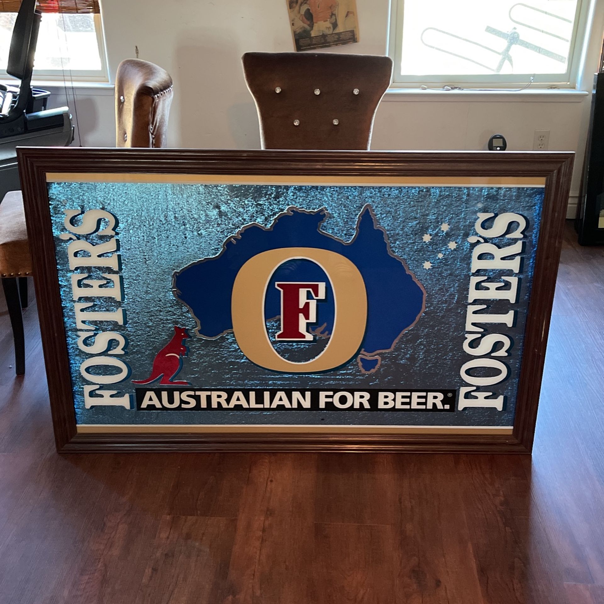 52x33 Framed Foster’s Sign,All Products : American Fashion Style Bags On Sale