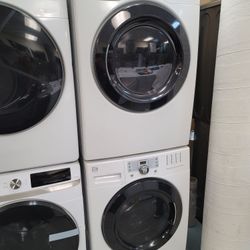 Kenmore Front Loading Washer And Stackable Gas Dryer Set 