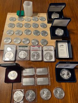 Silver eagles $75 each