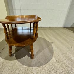 Vintage Mid-Century Heywood Wakefield Maple Two-Tier End Table / Side Table