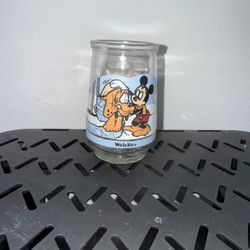Walt Disney Welch's Jelly Jar 1 & 6 Mickey A Friend of Mine , Goofy Father & Son