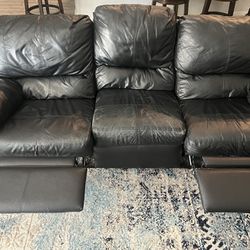 Manual Reclining Sofa and Loveseat Set-FREE