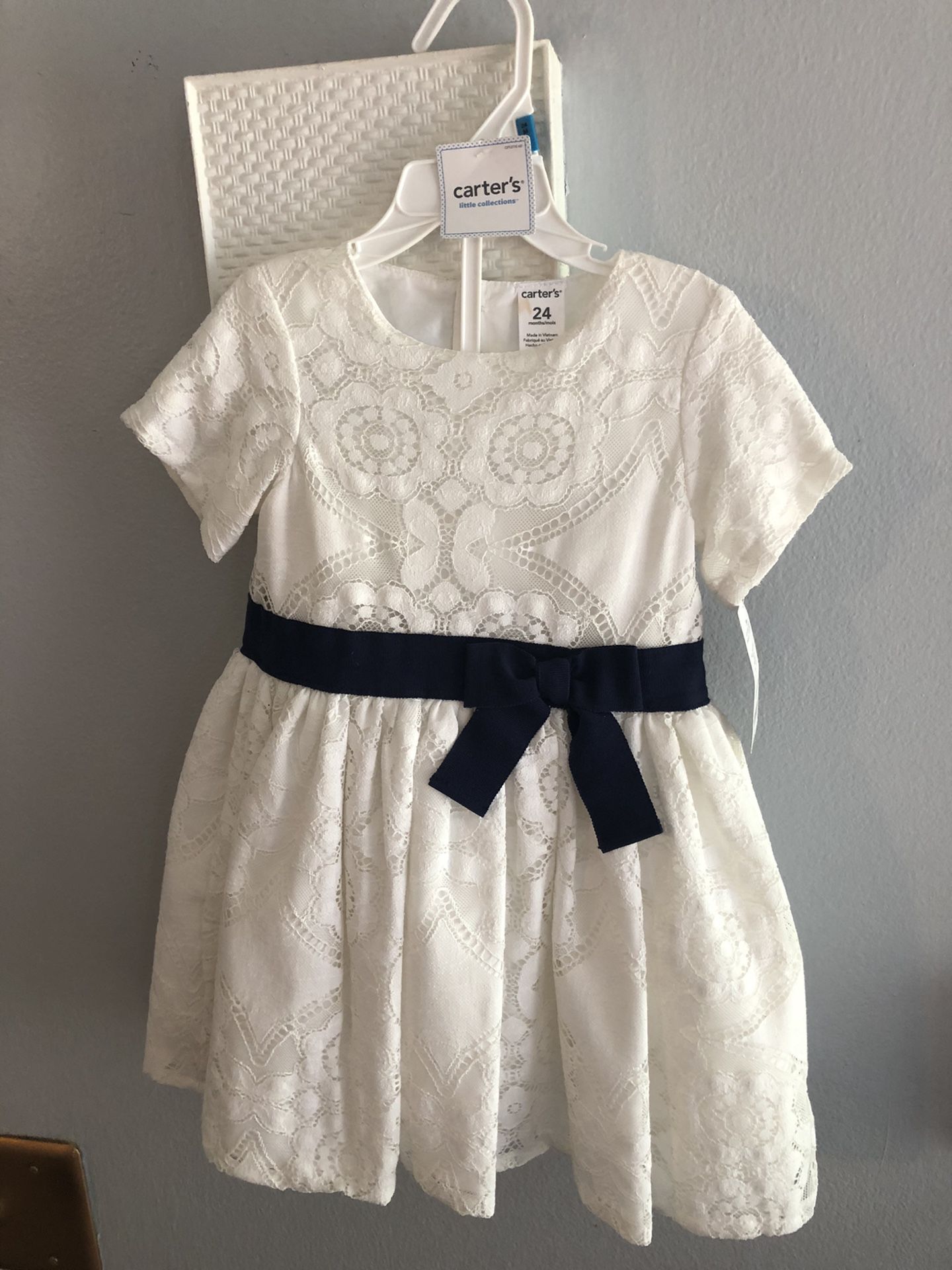 White Lace Easter Dress 24 month