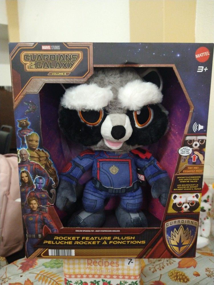 Guardians Of The Galaxy Rocket Talking Plush