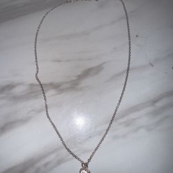 Dainty Heart Pendant Necklace with Sparkling Crystal - New