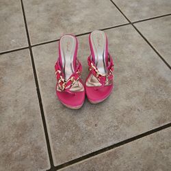 Pink  Wedges Size 81/2. New