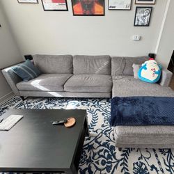 *Free Delivery* Gray Living Spaces Sectional Couch Sofa