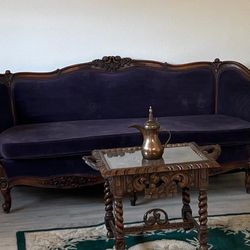 Beautiful Antique Couch Set, Matching Couch And Chair Excellent Condition 