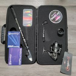 Soulgayilang Fishing Rod Combo Set Telescope Pole With Spinning Reel Set