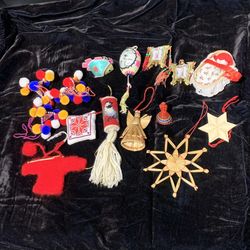 Lot Of 15 VTG Imported Hand-crafted Ornaments