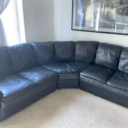  “GENUINE LEATHER” Sectional 