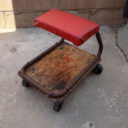 Vintage LISLE JEEPERS LO-BOY MODEL 98702 Creeper Mechanics Rolling Seat Stool